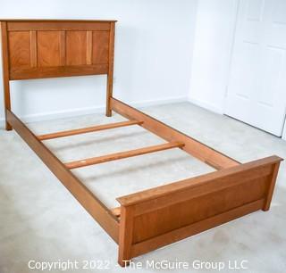 Oak Mission Style Twin Bed Frame. 42 1/2W  x 79L" x 37"T 0069LW