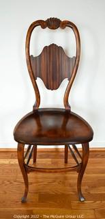 Petite Queen Anne Mahogany Side Chair with Carved Shell Decoration.   0082LW