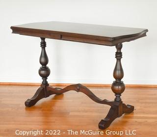 Vintage Mahogany Drop Leaf Console Table. Leaves Fold Under Table.  Measures 44" x 28" x 36".