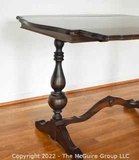 Vintage Mahogany Drop Leaf Console Table. Leaves Fold Under Table.  Measures 44" x 28" x 36".