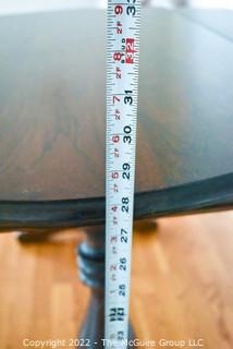 Vintage Mahogany Drop Leaf Console Table. Leaves Fold Under Table.  Measures 44" x 28" x 36".