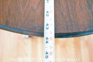 Vintage Mahogany Drop Leaf Console Table. Leaves Fold Under Table.  Measures 44" x 28" x 36".