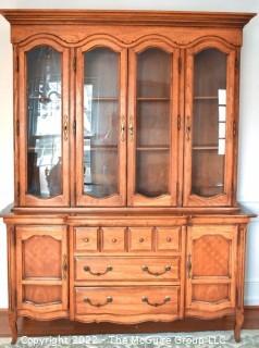 (2) Piece Chateau Collection Thomasville French Provincial China Cabinet.  61W x 19D x 84"T