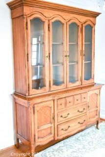 (2) Piece Chateau Collection Thomasville French Provincial China Cabinet.  61W x 19D x 84"T