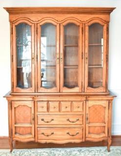 (2) Piece Chateau Collection Thomasville French Provincial China Cabinet.  61W x 19D x 84"T