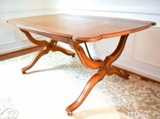 Dining Table with Two Additional Leaves by Thomasville, French Provincial Chateau Collection.  Measures 42W x 68L x 30"T with (2) 12" Leaves