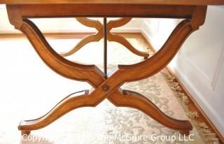 Dining Table with Two Additional Leaves by Thomasville, French Provincial Chateau Collection.  Measures 42W x 68L x 30"T with (2) 12" Leaves