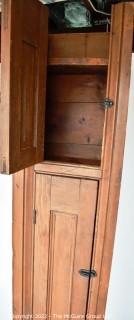 Two Door Antique Primitive Chimney Cupboard or Cabinet.  17W x 14D x 94"W