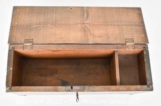 Antique American Primitive Blanket Chest or Trunk with Legs.  24W x 8D x 12"T 0105SM