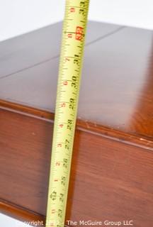 Antique Spool Turned Leg Desk or Table with Flame Walnut Veneer.  Measures 16" x 22" x 28"T.
