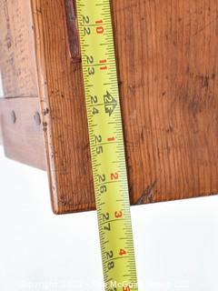 19th Century American Primitive Slant Top Clerk's Desk with Slot for Payments.  Measures 21" x 27" x 40". 0093SM