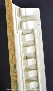 Victorian White Painted Outdoor Architectural Dental Molding Trim.  Measures 42W x 8T x 6"D