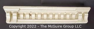 Victorian White Painted Outdoor Architectural Dental Molding Trim.  Measures 42W x 8T x 6"D