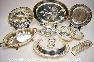 Group of Silver Plated Serving Items