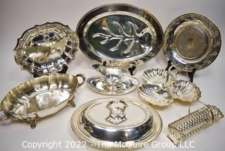 Group of Silver Plated Serving Items