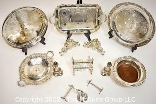 Group of Silver Plate Serving Items