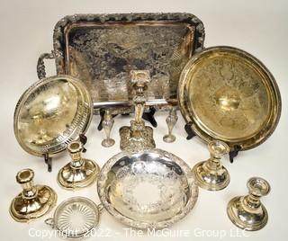 Collection of Silver Plate Serving Items