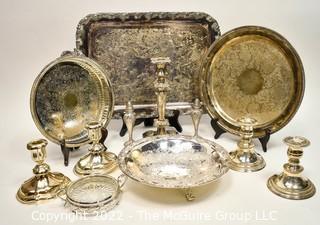 Collection of Silver Plate Serving Items