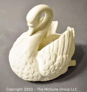 Vintage Boehm Porcelain White Swan Planter or Dish.