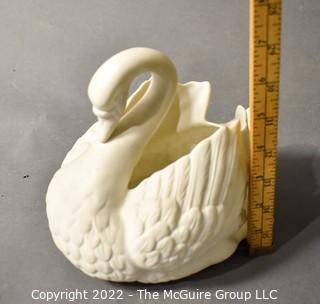 Vintage Boehm Porcelain White Swan Planter or Dish.