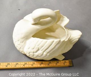 Vintage Boehm Porcelain White Swan Planter or Dish.