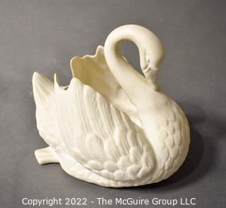 Vintage Boehm Porcelain White Swan Planter or Dish.