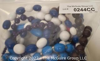 Group of Bright Lucite & Plastic Bead Necklaces