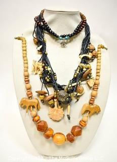 Three (3) Pieces of Boho Tribal Style Necklaces.