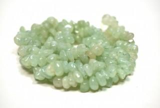 Triple Strand Jade Chip Necklace.  Measures 17" long. 0085CC