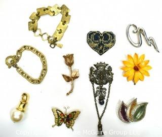 Group Of Vintage Brooches.