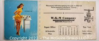 Earl Moran Pin-up Calendar Cards or Ink Blotters Made by Brown & Bigelow, c. 1940s-1950s, for WKM Oil Field & Pipe Line Co.  Includes Life Magazine with Article About Artist.