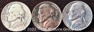 Coins: (3) Jefferson Nickels including proof