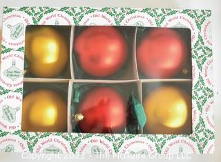 Group of Vintage Hand Painted Mercury Glass Christmas Ornaments