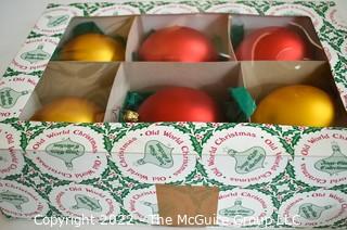 Group of Vintage Hand Painted Mercury Glass Christmas Ornaments