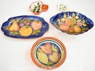 Group of Hand Painted Porcelain Serving Items.