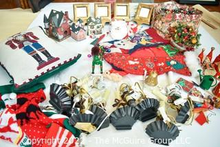 Group of Various Christmas Decorations.