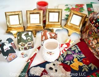 Group of Various Christmas Decorations.