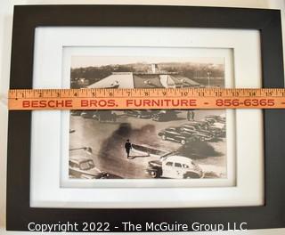 Set of Four (4) Framed Under Glass Black and White Vintage Photographs Arlington Landmarks. Each measure 13” x 16”.