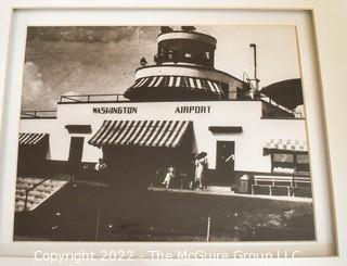 Set of Four (4) Framed Under Glass Black and White Vintage Photographs Arlington Landmarks. Each measure 13” x 16”.