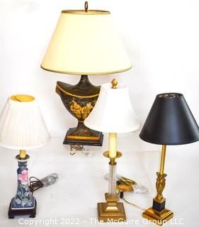 Four (4) Small Decorative Table Lamps. 