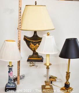 Four (4) Small Decorative Table Lamps. 