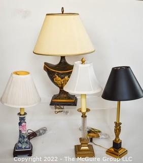 Four (4) Small Decorative Table Lamps. 