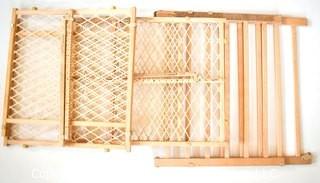 Three (3) Wooden Expandable Pet Gates