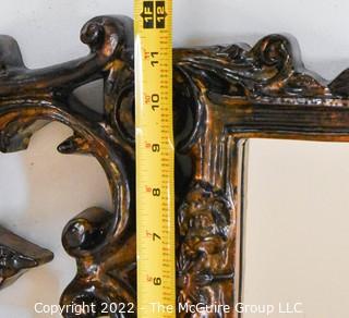 Two (2) Matching Narrow Ornate Traditional Accent Panel Mirrors.  Each measure 12" x 51".