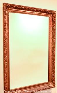 Gilt Framed Wall Mirror.  Measures 30" x 42".