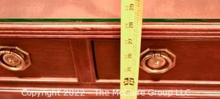 Mahogany Dropleaf Hall or Console Table with Two Drawers.  Measures 41" long when closed and 68" long when leaves are up.