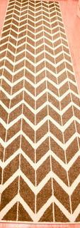 Herringbone Patterned Runner Rug.  Measures 31" x 120".