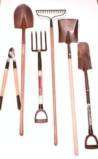 Group of Yard & Garden Tools Including Shovels.