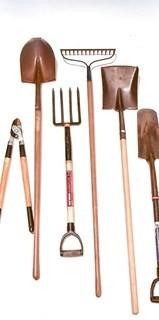 Group of Yard & Garden Tools Including Shovels.