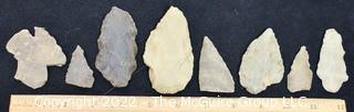  Collection of Authentic Hand Carved Native American Flint Arrowheads, Found by Owner in Texas and Arizona. 